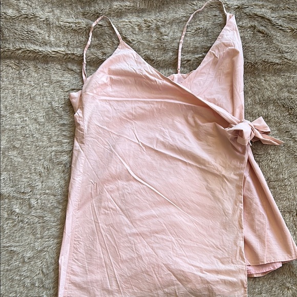 Lovers + Friends Tops - Lovers + Friends Pink Wrap Tie Front Camisole